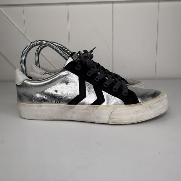 Vintage Havana Silver Black Sneakers Women Size 7 - Picture 2 of 10